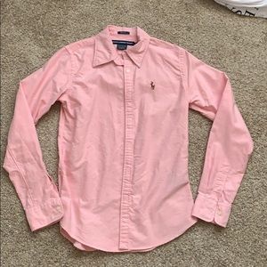Pink Ralph Lauren collard button down